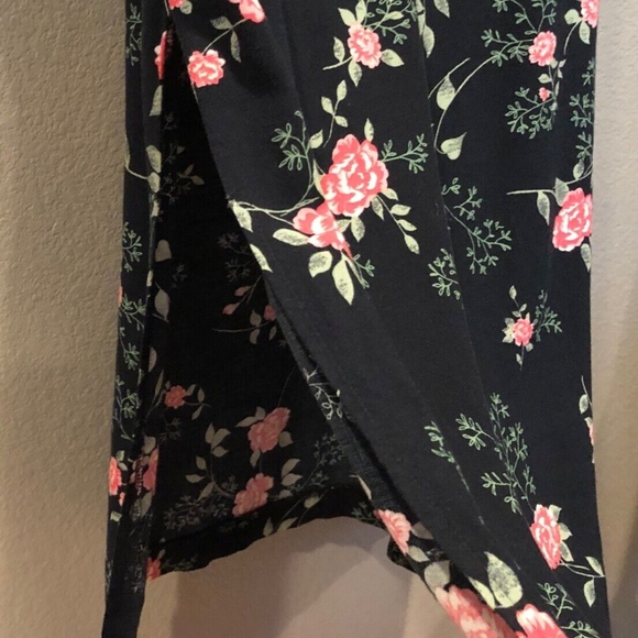 Vintage Kathy Lee Black Floral Scoop Neck Sleeveless Maxi Dress & Cardigan M - Picture 8 of 10